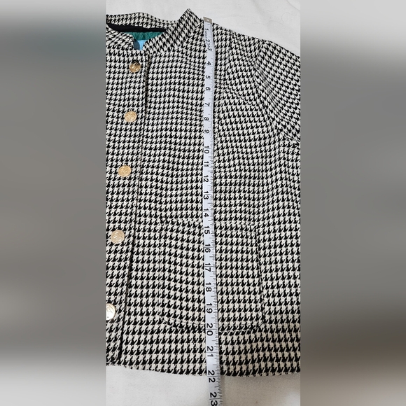 NWT Draper James Black and White Houndstooth Utility Jacket Women's - Picture 6 of 10
